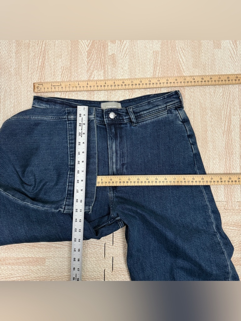 Everlane Women’s The Mariner Wide Leg Baggy Jeans In Vintage Indigo Size 31 X 28 - Picture 10 of 13